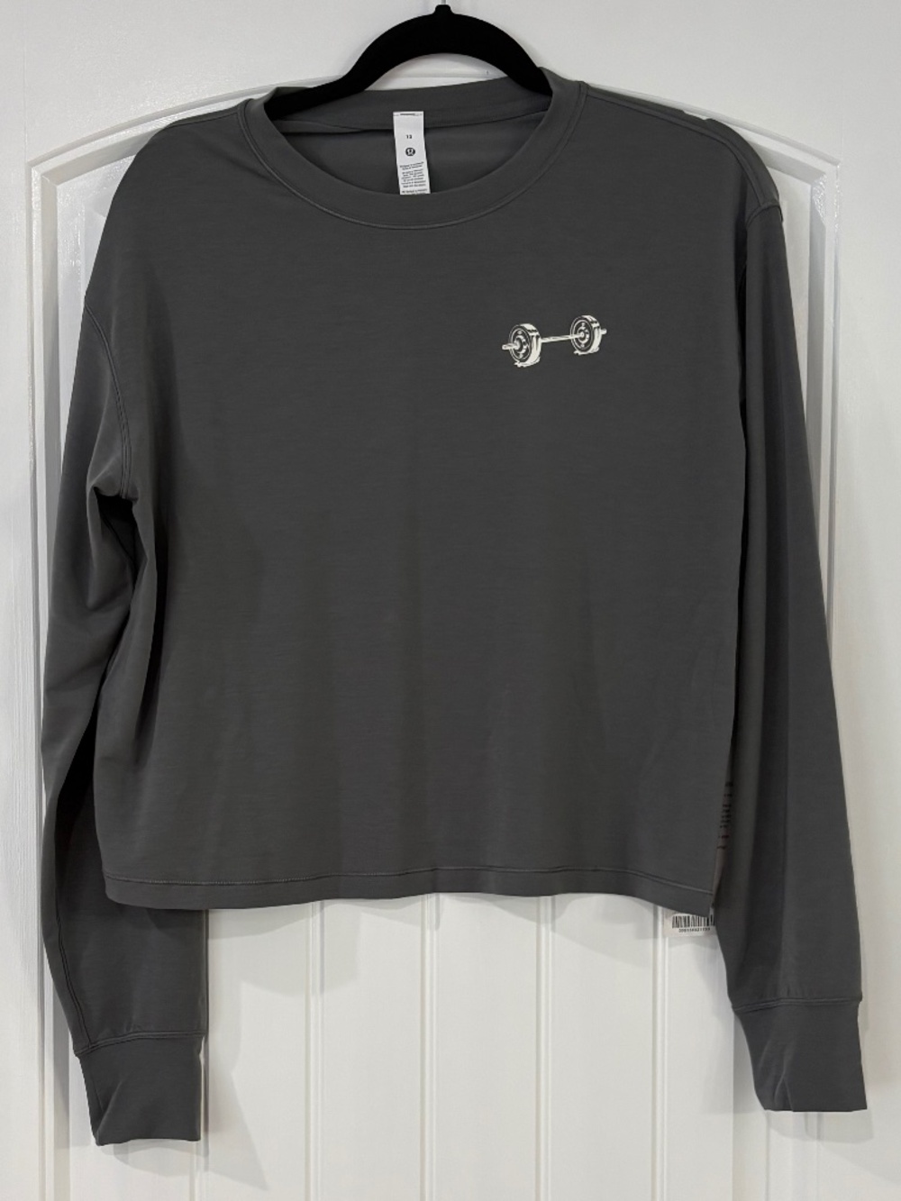 Lululemon Jersey training long sleeve Graphic Barbell Baddie